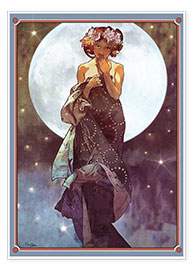 Poster  The Moon, adaptation - Alfons Mucha
