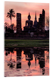 Acrylic print  Wat Mahathat in evening light - Matteo Colombo