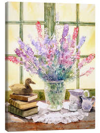 Canvas print  Lupins on Windowsill - Julia Rowntree