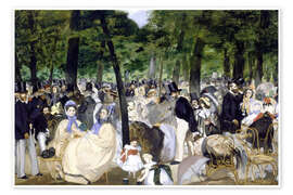 Poster  Music in the Tuileries - Édouard Manet