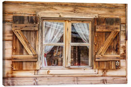 Canvas print  Window of alps cabin, South Tyrol (Italy) - Christian Müringer