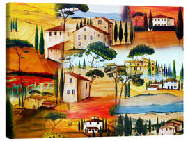 Canvas print  Tuscany Collage - Christine Huwer