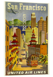 Acrylic print  United Airlines, San Francisco - Travel Collection
