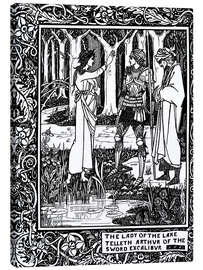 Canvas print  The Lady of the Lake and Arthur - Aubrey Vincent Beardsley