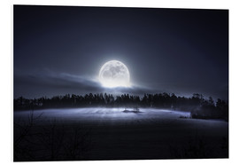 Foam board print  The moon is rising - HappyMelvin