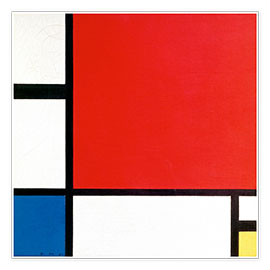 Poster  Composition with Red, Yellow and Blue - Piet Mondriaan