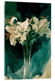 Acrylic print  White Lilies - Anders Leonard Zorn