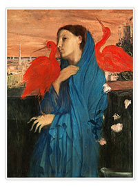 Poster Young Woman with Ibis