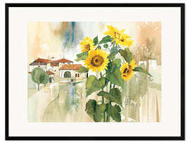 Framed art print  Sunflower greetings - Franz Heigl
