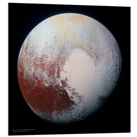 Foam board print  Pluto, seen by New Horizons spacecraft - Sascha Kilmer