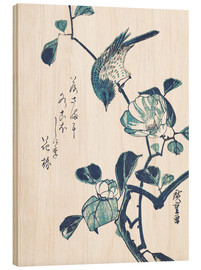 Wood print  Camellia and Bird - Utagawa Hiroshige