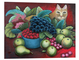 Foam board print  Cat and fruits - Jerzy Marek