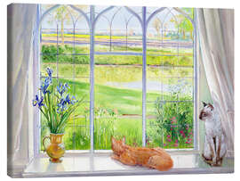 Canvas print  Cats at the window - Timothy Easton