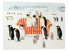 Foam board print  Penguins on a sofa - E.B. Watts