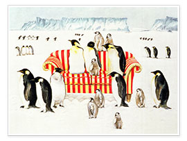 Poster  Penguins on a sofa - E.B. Watts