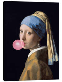 Canvas print  The Girl with a Pearl Earring (gum)
