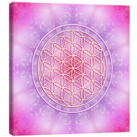 Canvas print  Flower of life - unconditional love - Dolphins DreamDesign