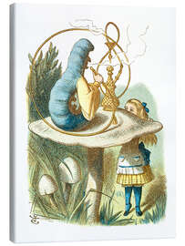 Canvas print  Alice and the Caterpillar - John Tenniel