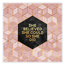 Poster  She believed - Elisabeth Fredriksson