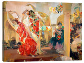 Canvas print  Flamenco in the cafe Novedades - Joaquín Sorolla y Bastida