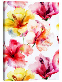 Canvas print  Lily flowers in watercolor