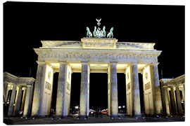 Canvas print  Brandenburg Gate in Berlin by night