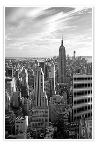 Poster Sunset view of Manhattan