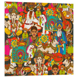 Foam board print  Indian pattern