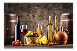 ADVERT DRINK ALCOHOL VINO WINE GRAPE BOTTLE FRANCE FINE ART PRINT POSTER CC086
