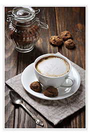 Poster Cup of Coffee with Cookies