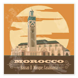 Poster  Morocco - Hassan II Mosque