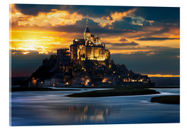 Acrylic print  Mount Saint-Michel at sunset