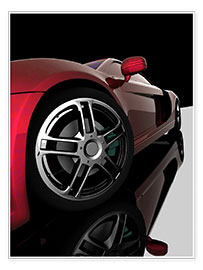 Poster red sports car