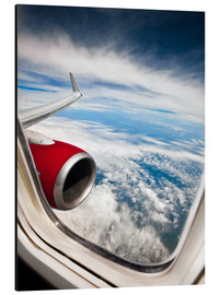 Aluminium print  View from the airplane