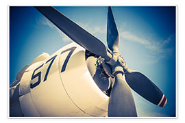 Poster Propeller of a military plane