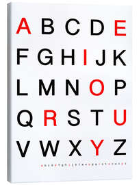 Canvas print  Alphabet in black and red - Finlay and Noa