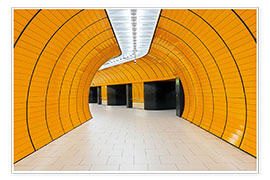 Poster Marienplatz  subway station in Munich