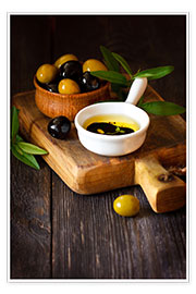 Poster Green and Black Olives