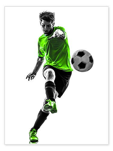 Poster Football player kicking