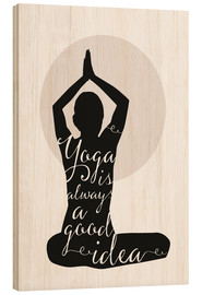 Wood print  Yoga - Amy and Kurt