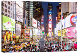 Canvas print  Times square at night illuminated by neon lights, New York city, USA - Matteo Colombo