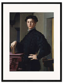 Framed art print  portrait of a young man - Agnolo Bronzino