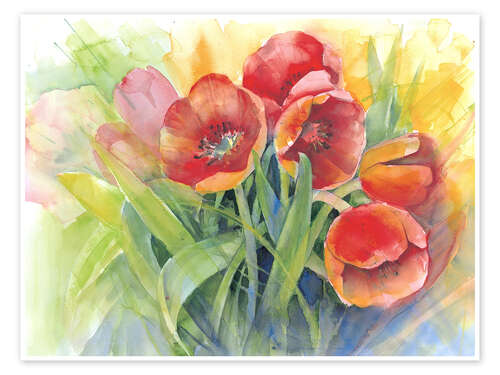 Poster tulips bouquet