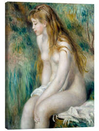 Canvas print  bather with blonde hair - Pierre-Auguste Renoir
