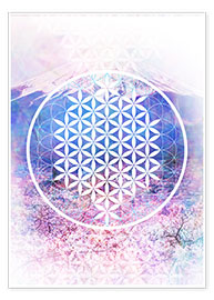 Poster  Flower Of Life - Moon Berry Prints