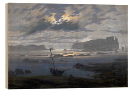 Wood print  Nordic sea in the moonlight - Caspar David Friedrich