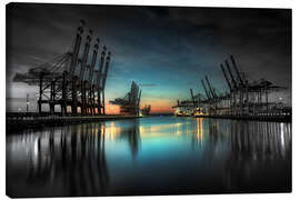 Canvas print  Hamburg - harbor cranes - Sabine Wagner