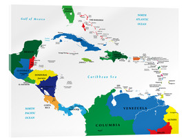 Acrylic print  Latin America - Political Map