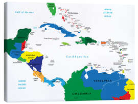 Canvas print  Latin America - Political Map