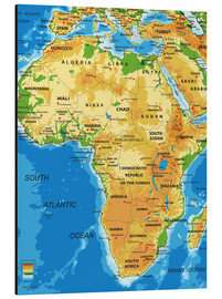 Aluminium print  Africa - Topographic Map